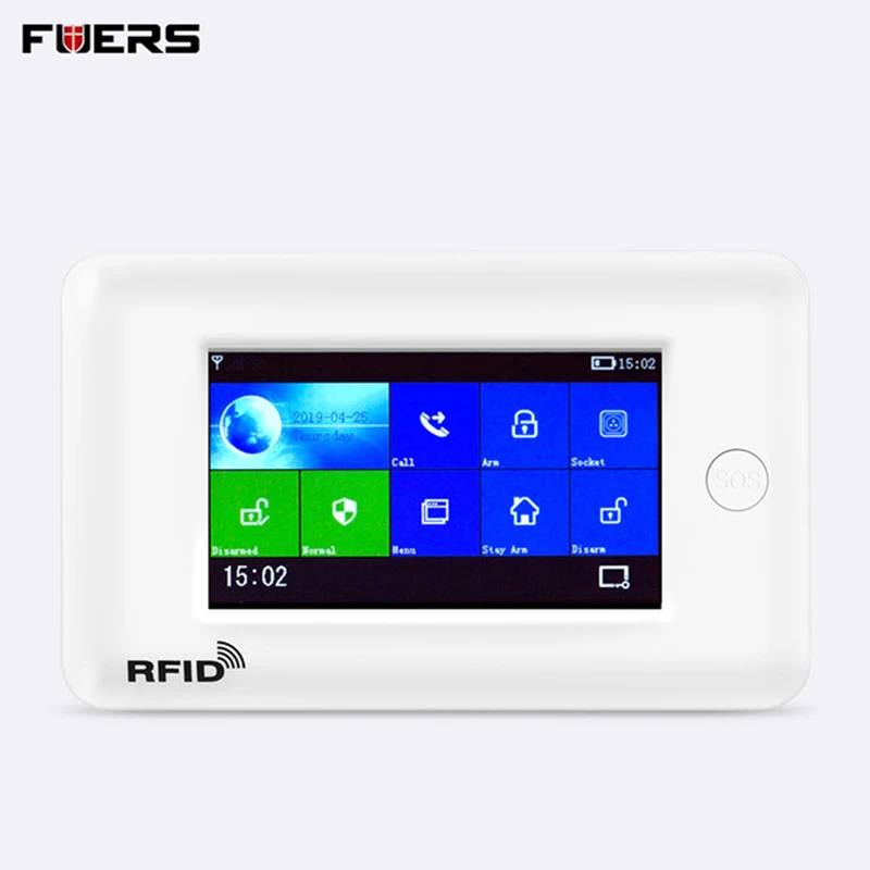 FUERS PG106 GSM wifi сигнализация 2G 3g домашняя охранная противоугонная система 4 3 дюймов