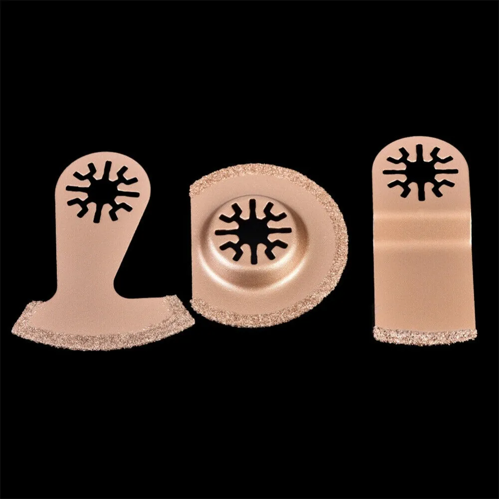 

3pcs Set Carbide Oscillating Multi Tool Segment Saw Blades Tile Grout Cutter Tool Accessories For Cutting Metal,Steel Nails,Bolt