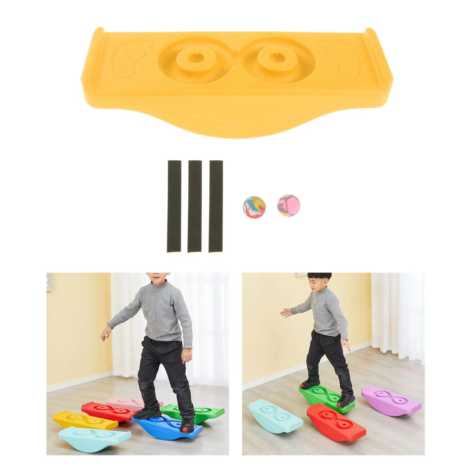 Wobbly Balance Board Sports Outside Children Kids Exercise Indoor Outdoor Seesaw Toy |