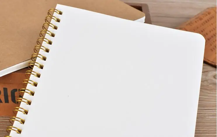 A5 Blank Крафт-спираль А5 блокнот офисная школьная Памятка блокнот пустая сетка с линейкой точек 50 листов/шт - Цвет: A5 Blank