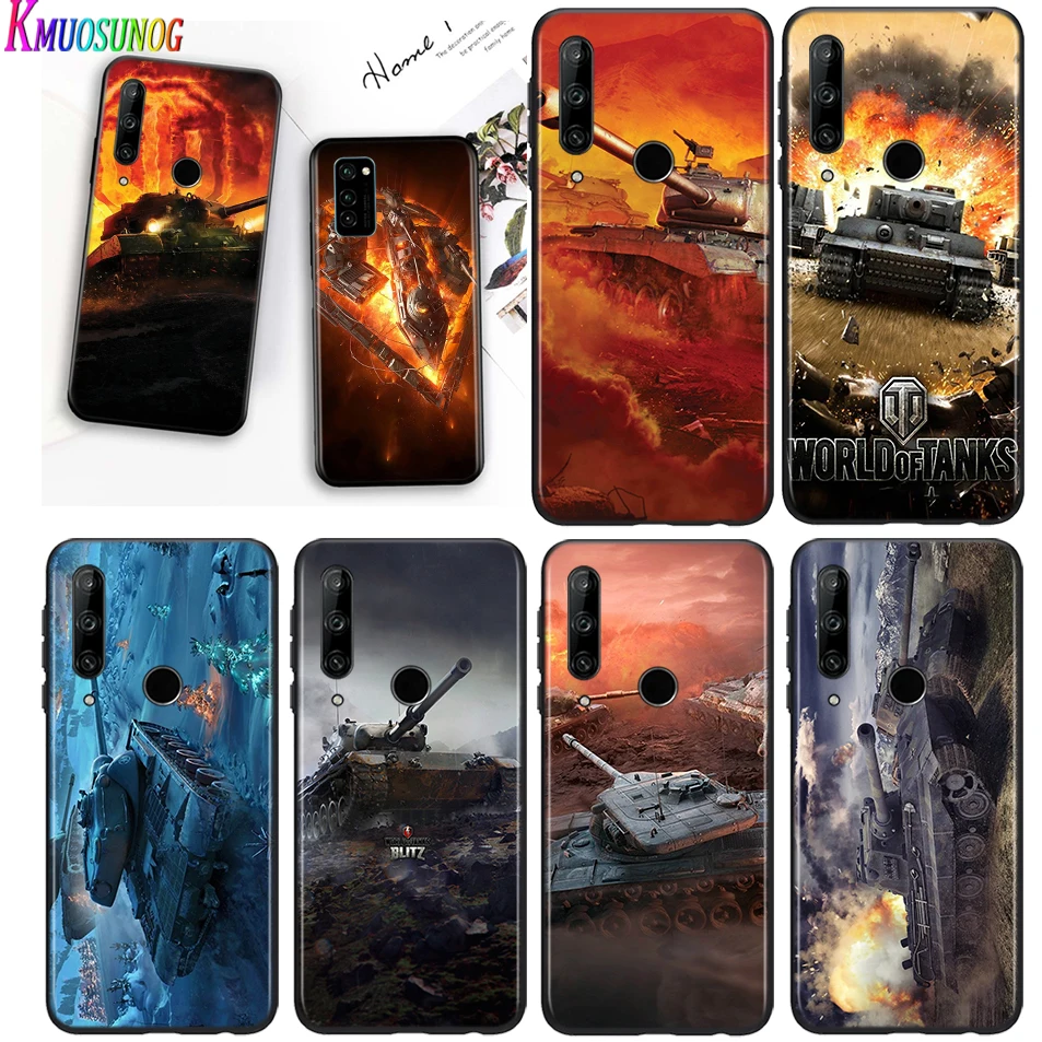 

Bright Black Cover world of tanks for Huawei Honor 30 20S 20 10i 9S 9A 9C 9X 8X 10 9 Lite 8A 7C 7A Pro Phone Case