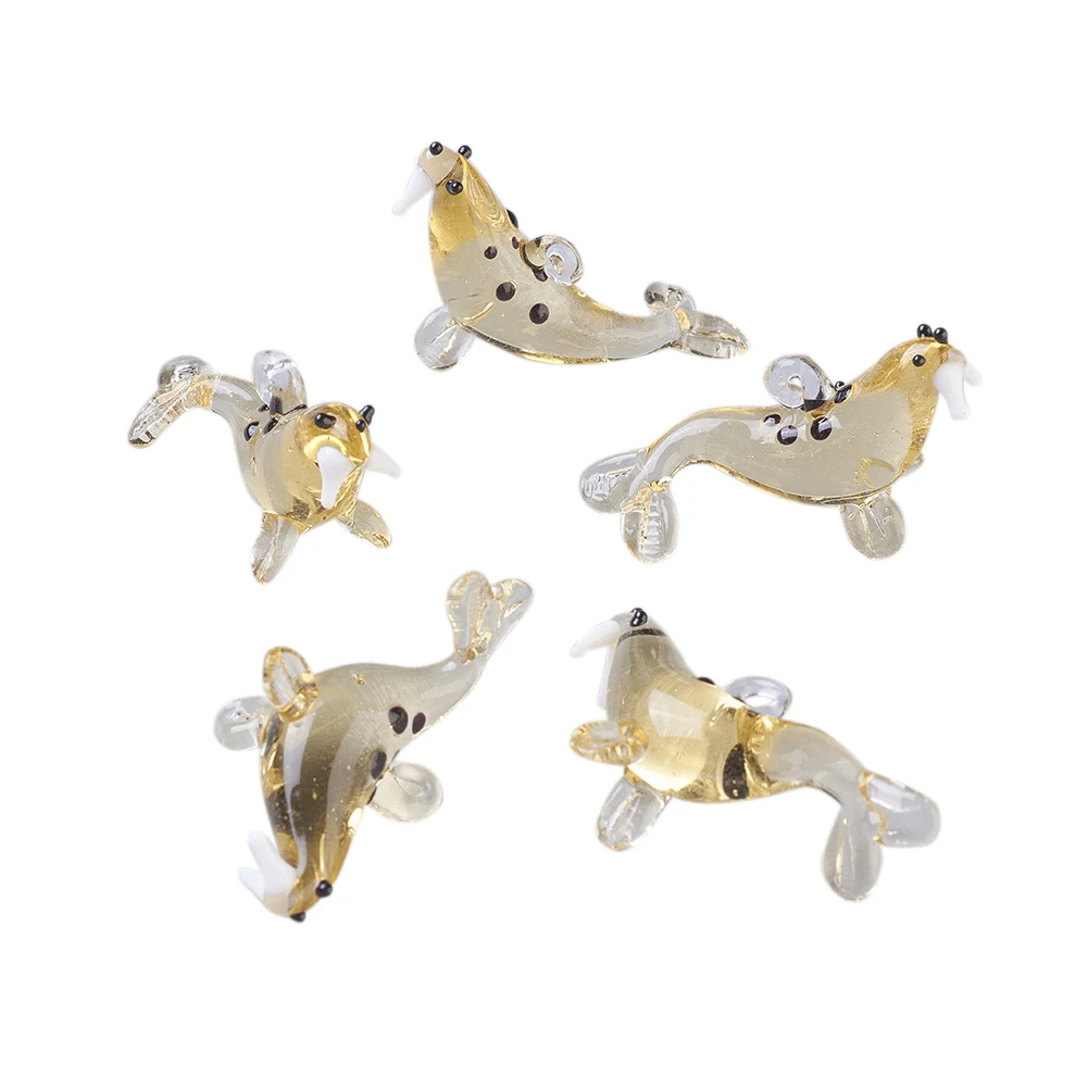 5 шт. стеклянные подвески в виде животных | Украшения и аксессуары