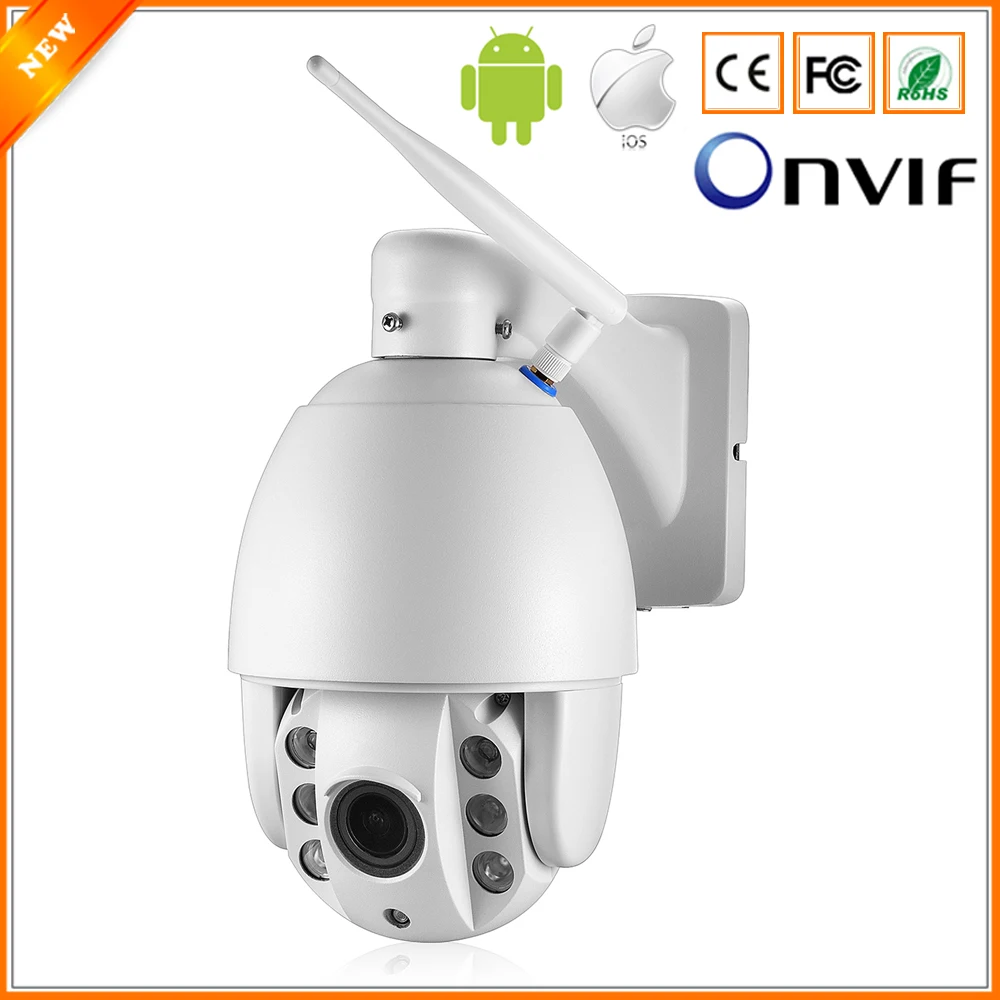 Speed Dome HD 1080P IP Camera Wifi SD Card Slot Waterproof Night vision Motion Detection Mini 4'' PTZ Wireless 4X Zoom |