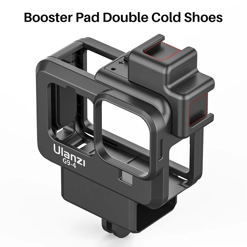 Пластиковая клетка Ulanzi для GoPro Hero 9 черный чехол камеры с холодным башмаком и
