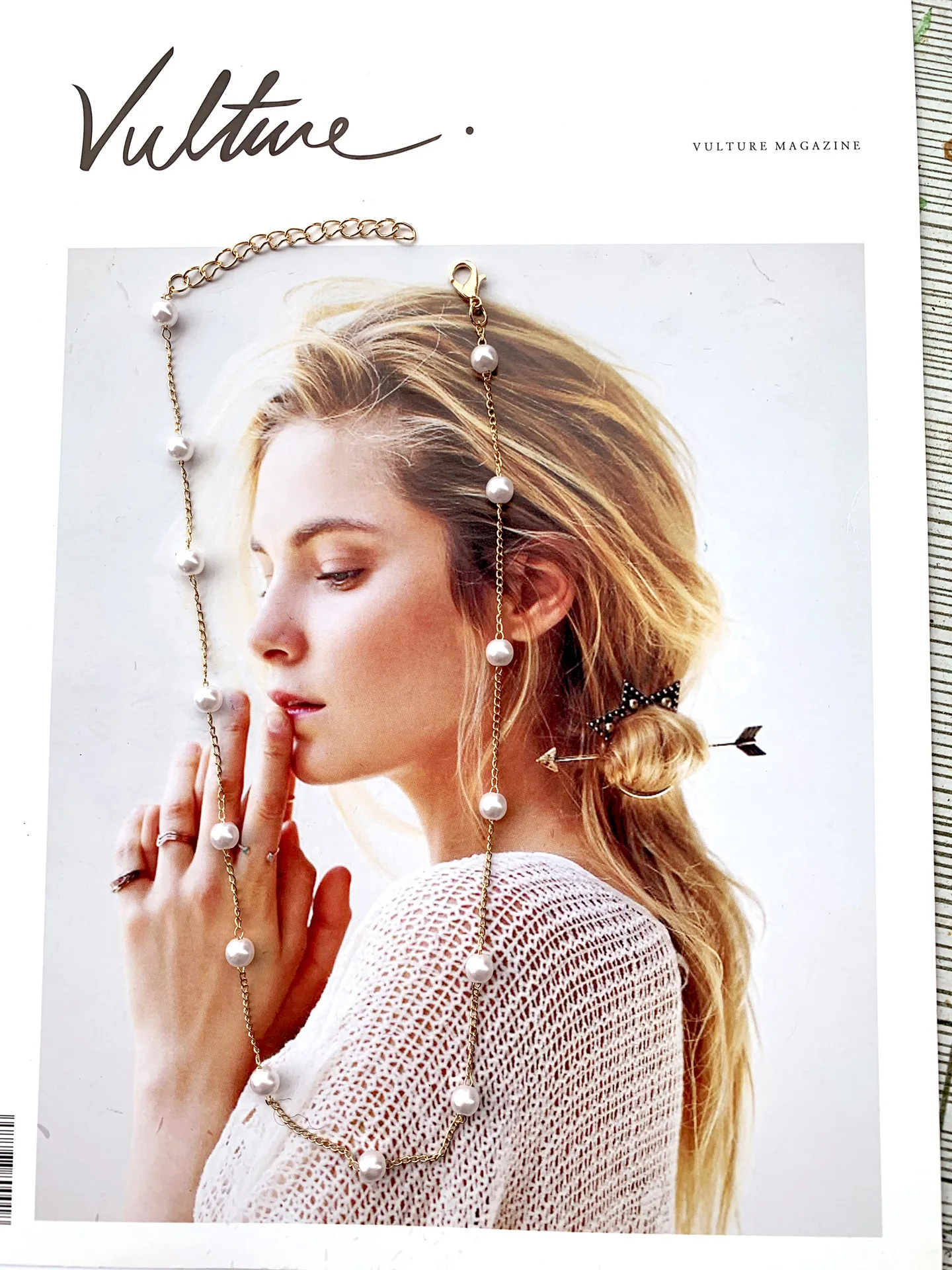 Ожерелье в готическом стиле с жемчужинами на шее из жемчужных цепей 2021 года для девушки