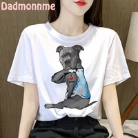 kawaii dog paw cartoon print clothing womens t shirt aesthetics graphic white short sleeve polyester womens t shirts female