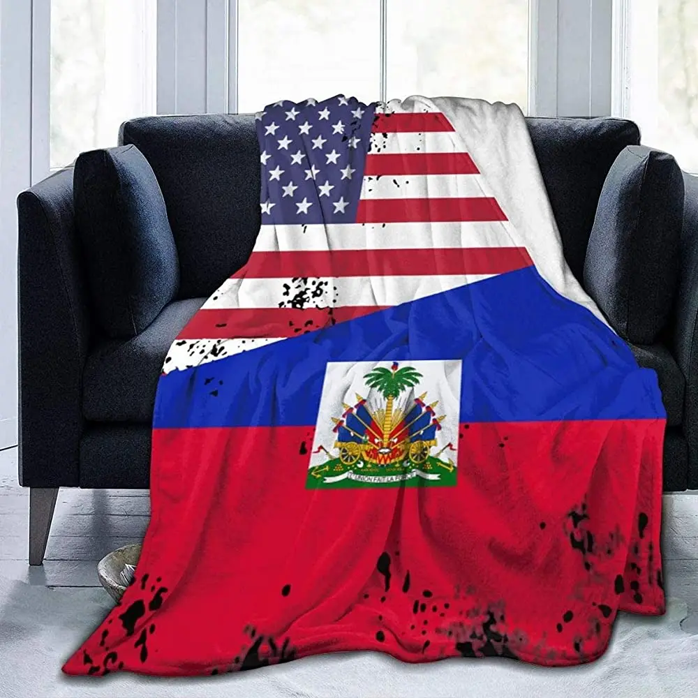 

Теплое одеяло 40x50 дюймов в американском стиле, мягкое зимнее одеяло для дивана, офисное Флисовое одеяло, одеяло