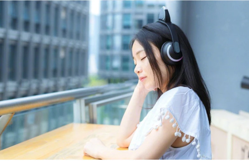 Светодиодные кошачьи уши, семь цветов, Bluetooth наушники, персональные модные подарочные наушники, люминесцентные наушники, наушники аниме для мобильного телефона