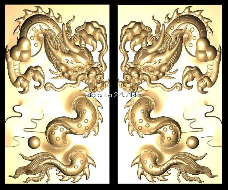 5 пар играющий дракон шар 3d модель СТЛ рельеф для ЧПУ формат BMP 3D печать источник