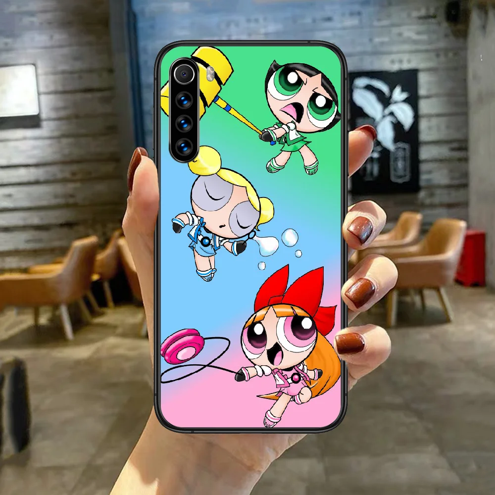 

Cartoon Cute Powerpuff Girls Phone Case Cover For XIAOMI Redmi Note 3 4 4X 5 6 7 8 9 Pro T S Max black Waterproof Pretty Back