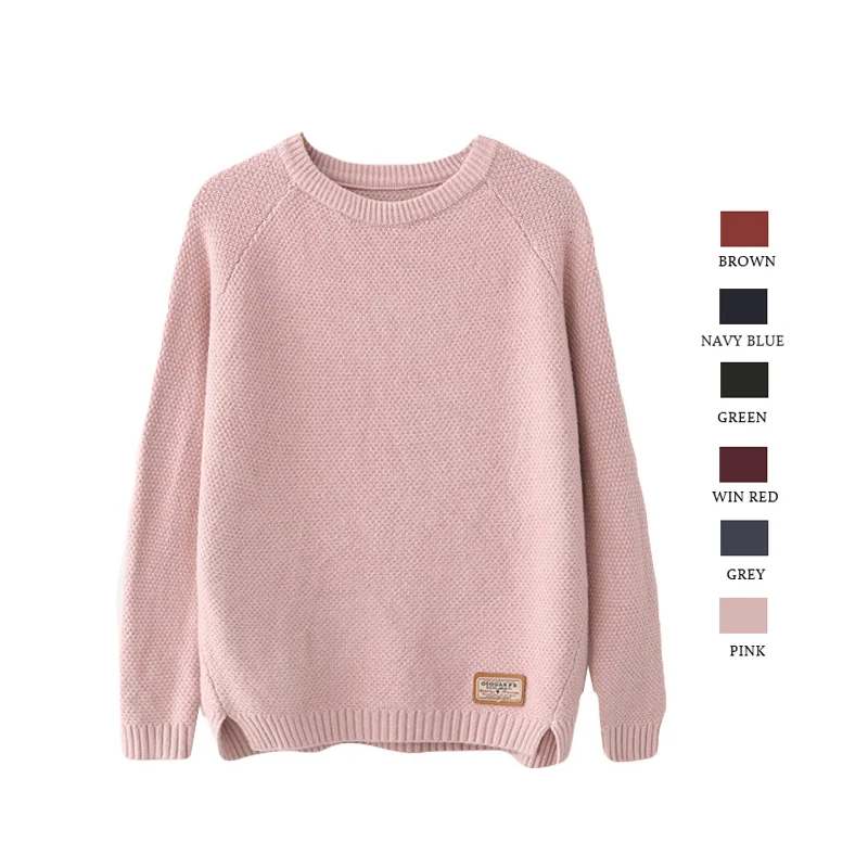 

Bella Philosophy Feminina Autumn Winter Harajuku Women Sweater women Pullovers Casual Split Korean Knitwear plus size jumper