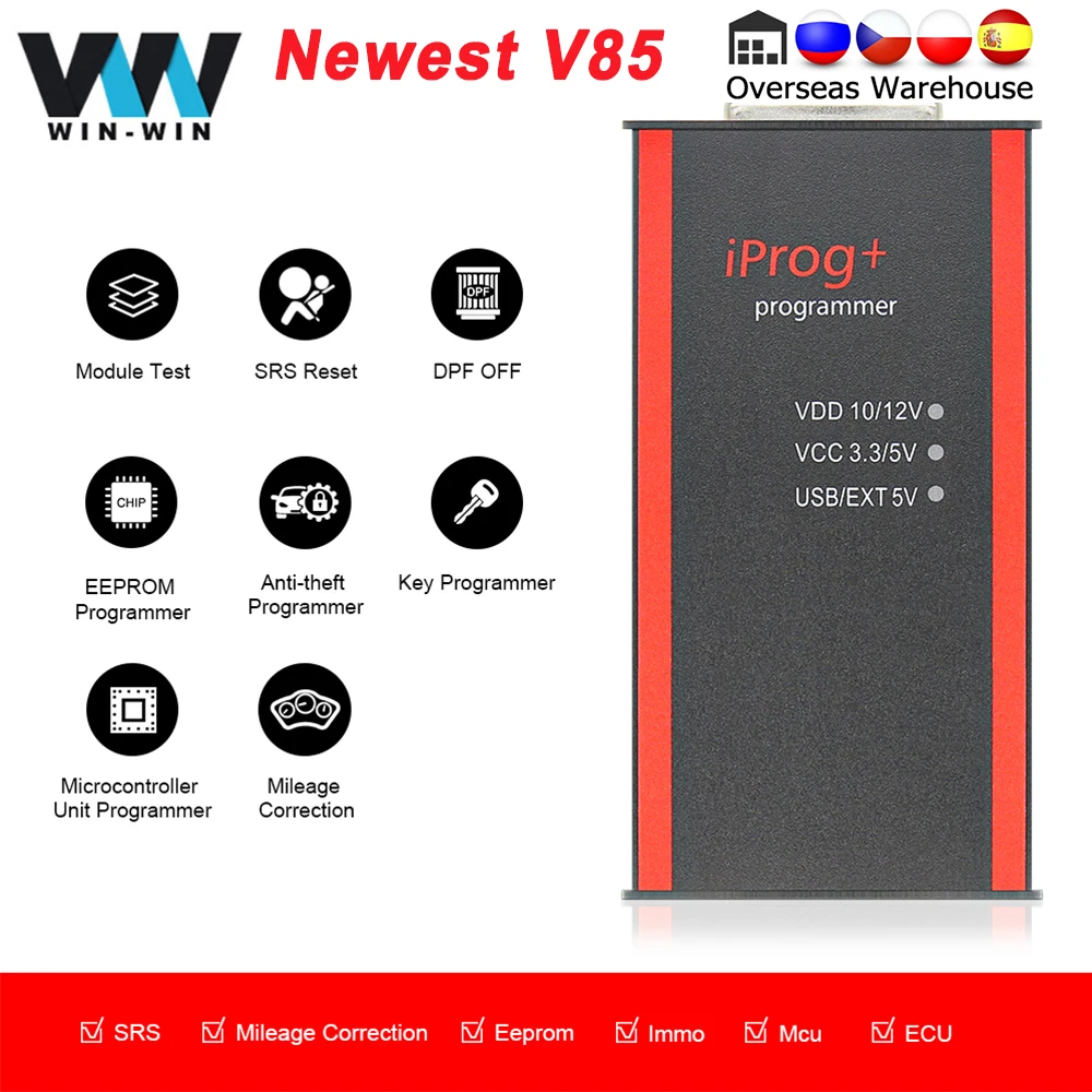 Программатор ключей IPROG Pro 2020 с полным блоком управления программатор Iprog + V85 IMMO