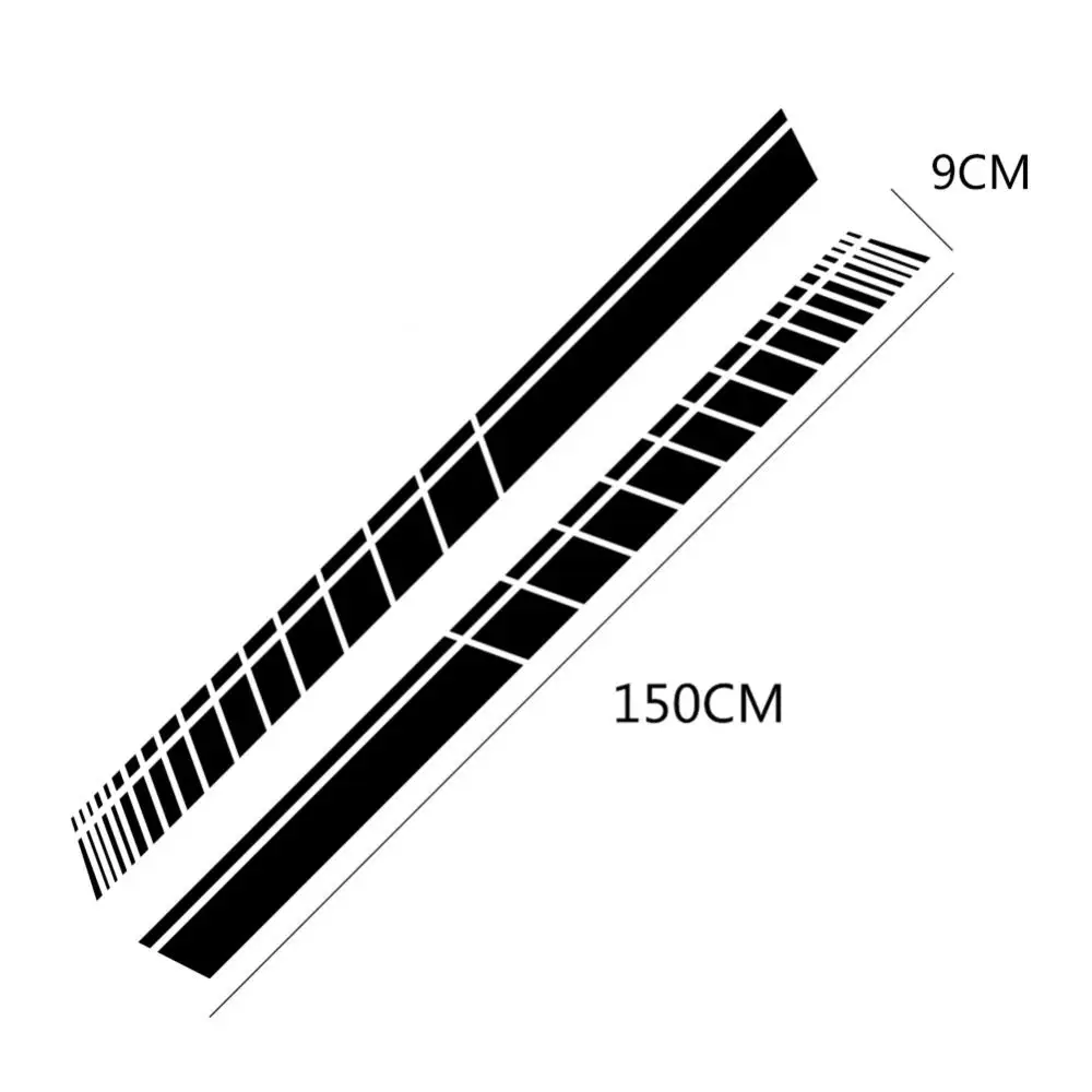 

2Pcs/Set Racing Stripes Car-Styling Vehicle Body Side Decals Stickers Decoration