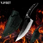 Нож ручной работы из нержавеющей стали, кухонный рыболовный резец, Мясницкий Кливер, для приготовления пищи на открытом воздухе, подарок, чехлы для ножей мясника