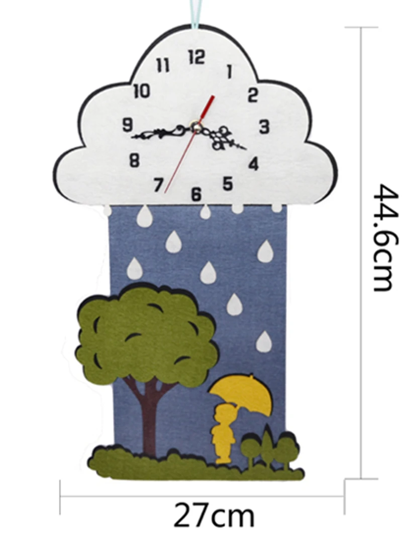 Прекрасная обувь для дождливого дня настенные часы фетровая аппликация комплект