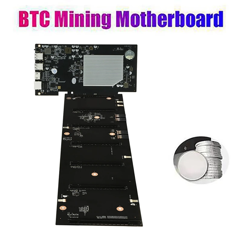Оригинальная материнская плата для майнинга BTC 6 карт PCIE X16 слот графической карты