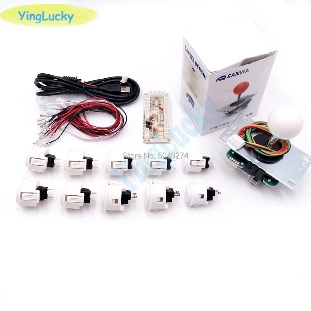 Yinglucky оригинальная Sanwa Япония JLF-TP-8YT OBSF-30 кнопочный USB к ПК нулевой датчик с переходником для JAMMA MAME Комплект Аркады своими руками