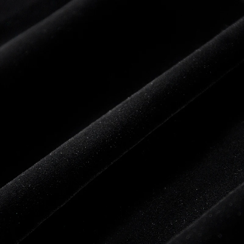 

HarleyFashion Spring Fall Elegant Design New Quality Solid Classic Color Black Luxury Velvet OL Slim Straight Dress