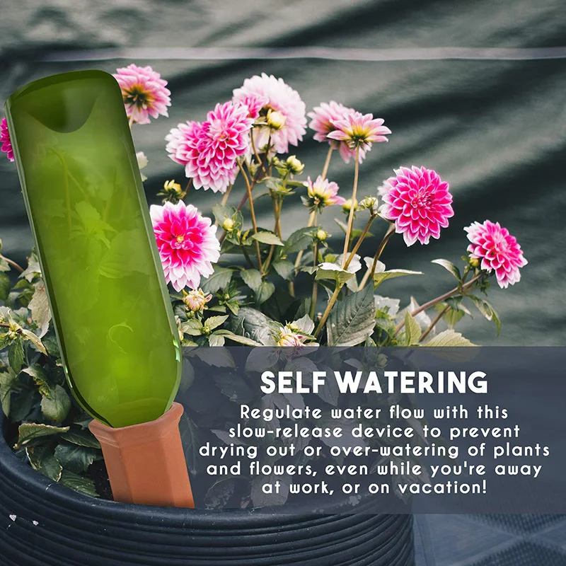 Self Watering Spikes - 6-Pack Terracotta Plant Stakes Automatic Slow Release Water Drippers for Indoor Outdoor Garden | Дом и сад