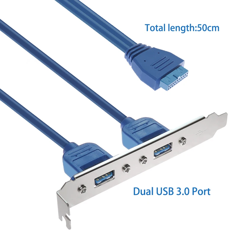 2 порта USB 3 0 женская Задняя панель для материнской платы 20pin Разъем