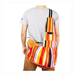 Сумка-слинг в полоску для маленьких собак и кошек, регулируемая сумка на одно плечо, переноска для собак и котят