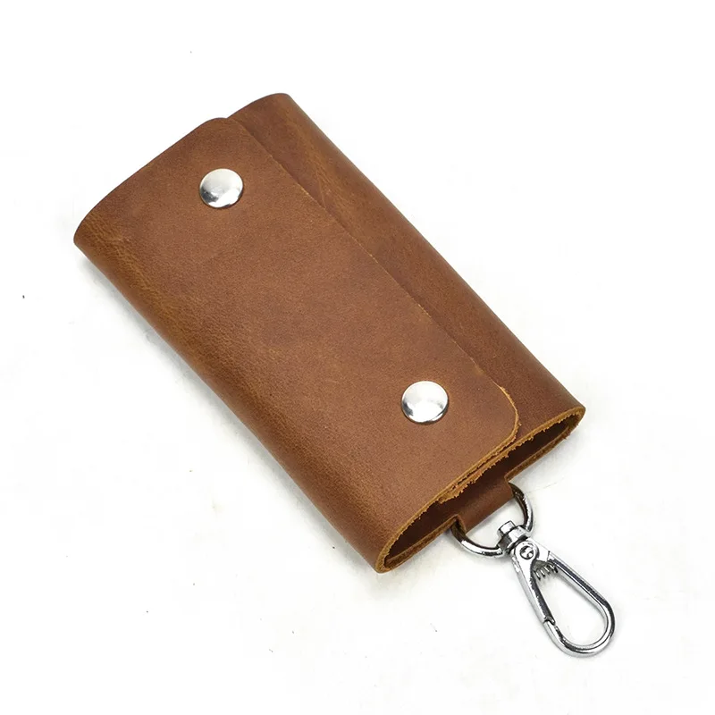 Новинка корова натуральная кожа CarKey кошельки для мужчин держатель ключница ключи женщин брелок чехлы на молнии сумка для ключей - Цвет: Бургундия