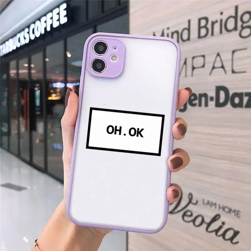 

Design Funny Quotes Text Phone Case matte transparent For iphone 7 8 11 12 plus mini x xs xr pro max cover