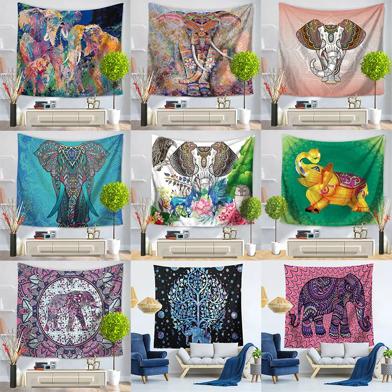 Настенный гобелен ковер с рисунком слона настенный подвесной пляжный полотенце