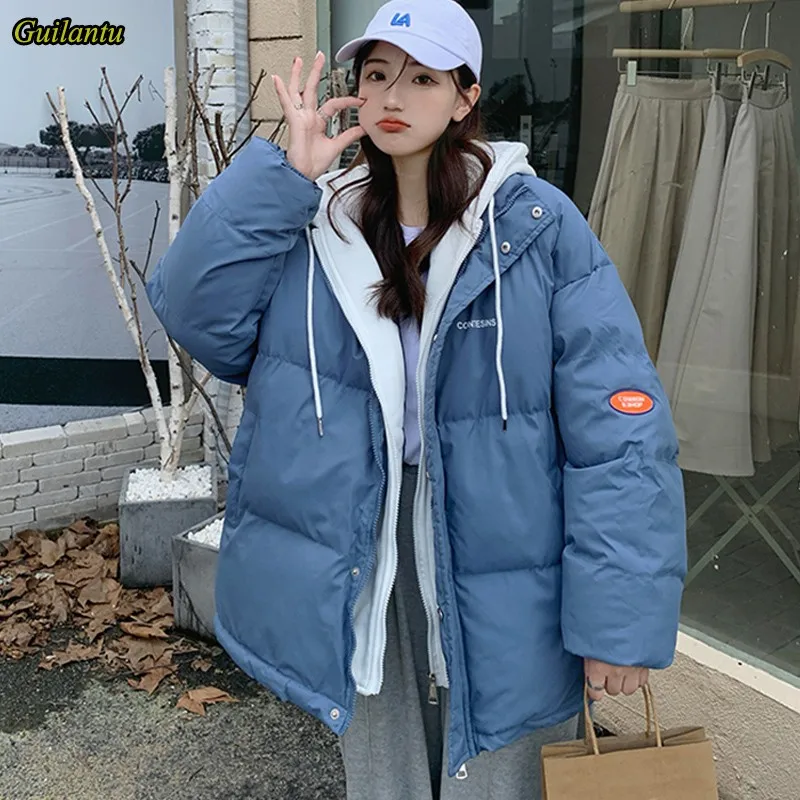 

Guilantu Winter Jacket Women Plus Size Casual Bubble Coat Thick Down Cotton Padded Overcoat Female Fashion Hooded Short Parkas