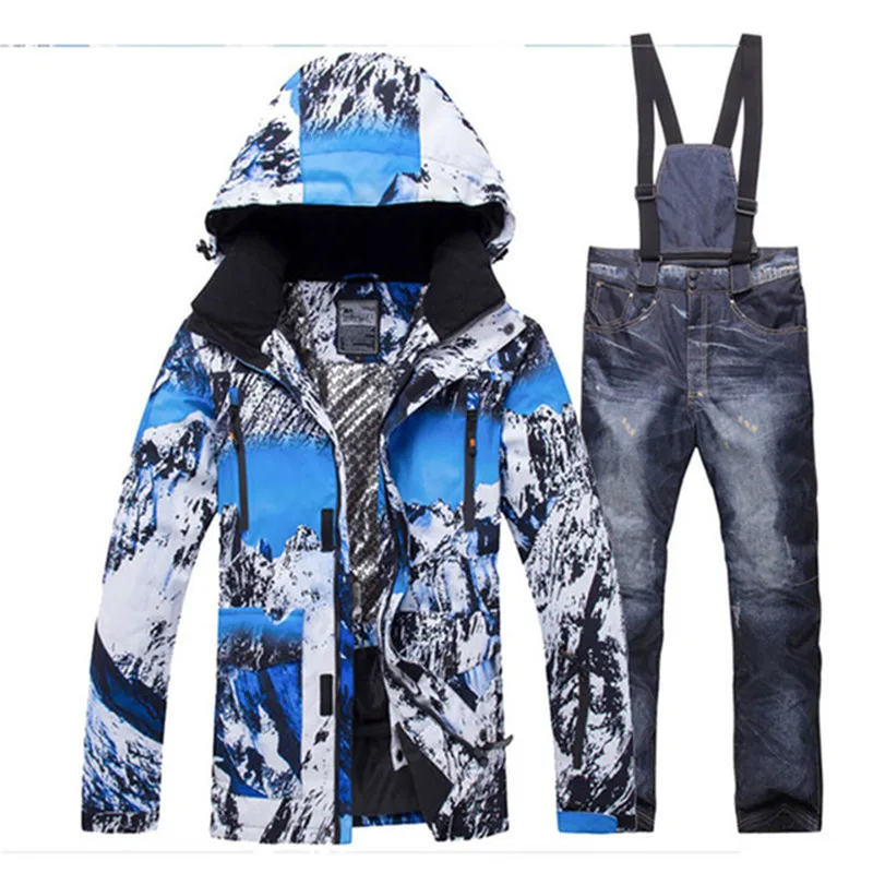Уличные спортивные мужские лыжные костюмы 10k, мужские водонепроницаемые теплые мужские зимние куртки и брюки, комплект зимней одежды для ка...