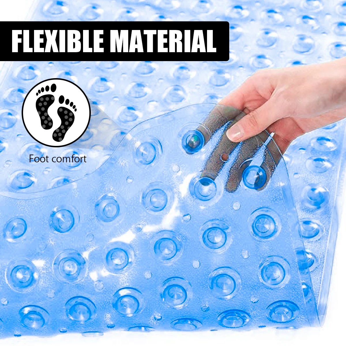 10040cm transparent shower mat bathtub mat bath cushion with drain holesuction cup non slip mat for bathroomkids pregnant free global shipping