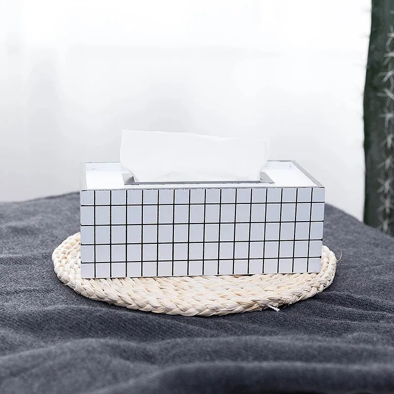 Wood Tissue Box Home Bathroom Toilet Paper Napkins Holder Car Storage Bags | Дом и сад