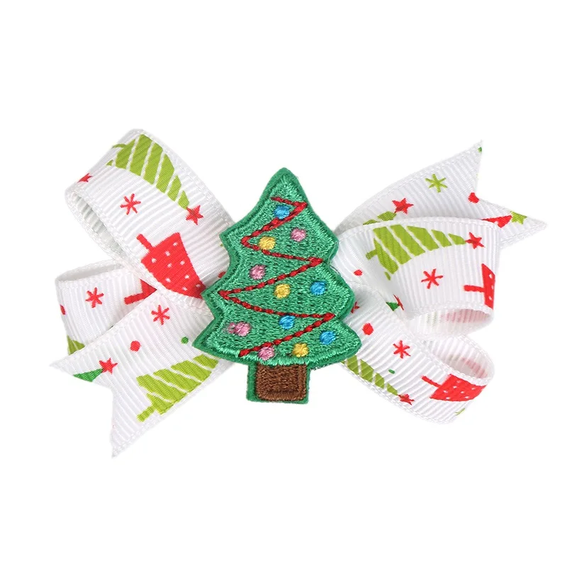 Вечерние бант заколка для волос на Рождество с бантом проектом зажимы