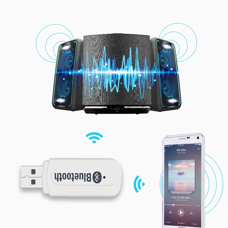 Bluetooth приемник A2DP Dongle стерео музыкальный аудио беспроводной USB адаптер для