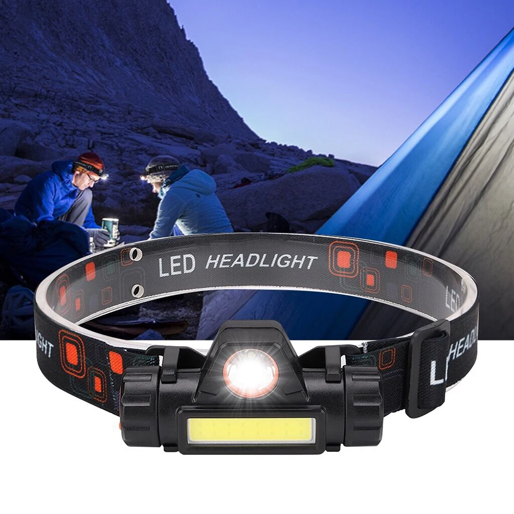 

Multifunction Headlight Mini Strong LED Magnetic Flashlight Lantern Rechargeable COB Headlamp For Outdoor Camping Head-mounted
