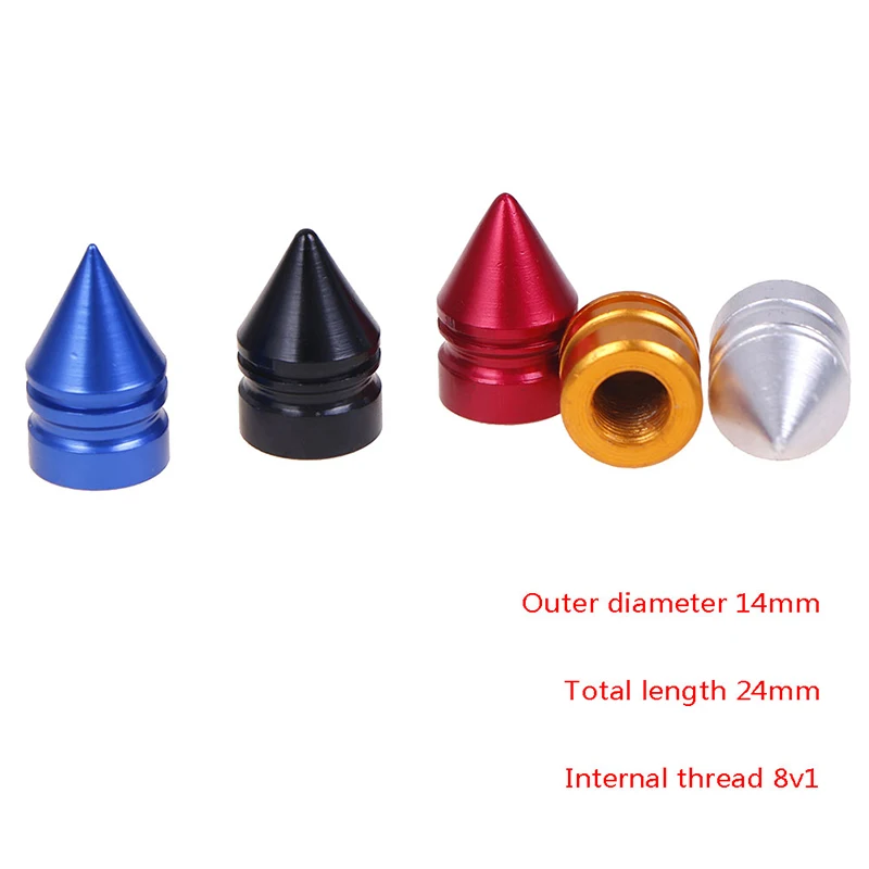 

4PCS Aluminum Bullet Car Truck Air Port Cover Tire Cone Rim Valve Wheel Stem Caps Car-styling Auto Accessories