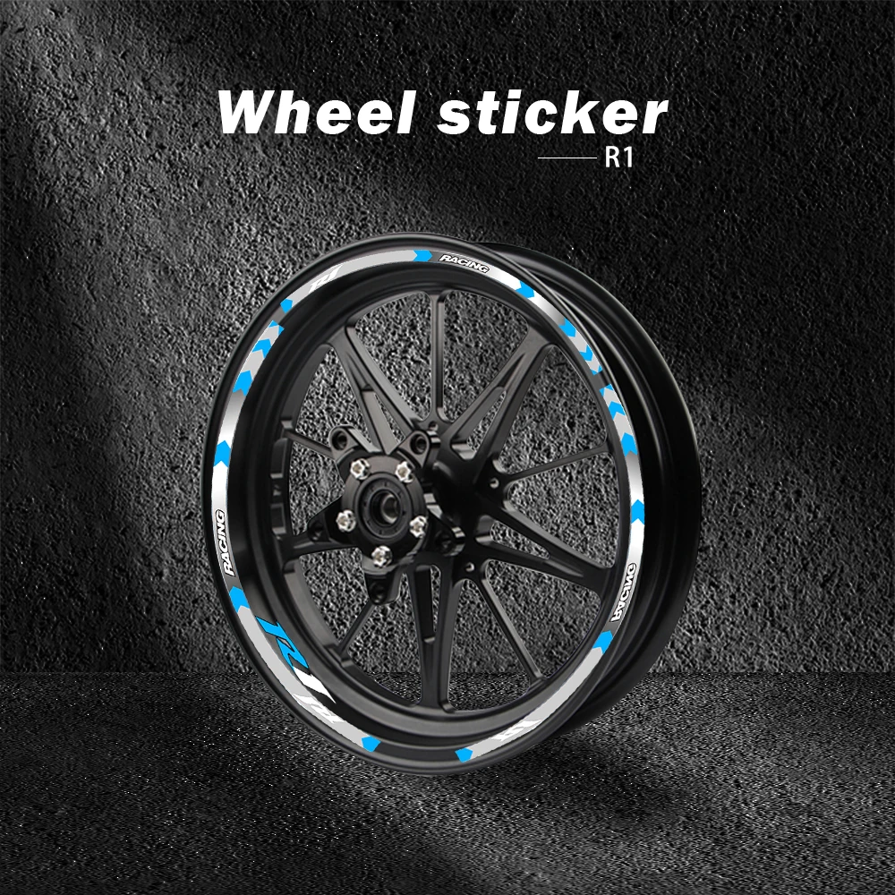 

Strips Motorcycle Wheel Tire Stickers Car Reflective Rim Tape Auto Decals FOR YAMAHA YZF R1 YZF-R1M YZF-R1S YZF-R1 YZFR1 YZF1000