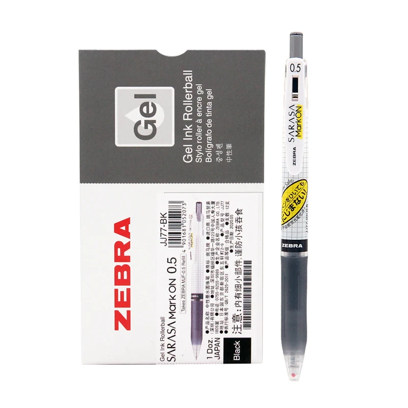 Гелевые ручки ZEBRA SARASA MARK ON JJ77 0 4 мм 5 12 шт. | Канцтовары для офиса и дома