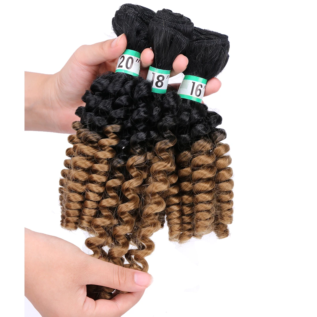 FSRHAIR 70 гр./шт. Черный-зеленый афро Фунми вьющиеся волосы пучок синтетических волос для наращивания Омбре волосы продукт