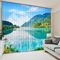 lake green curtains luxury blackout 3d curtains for living room bedding room office