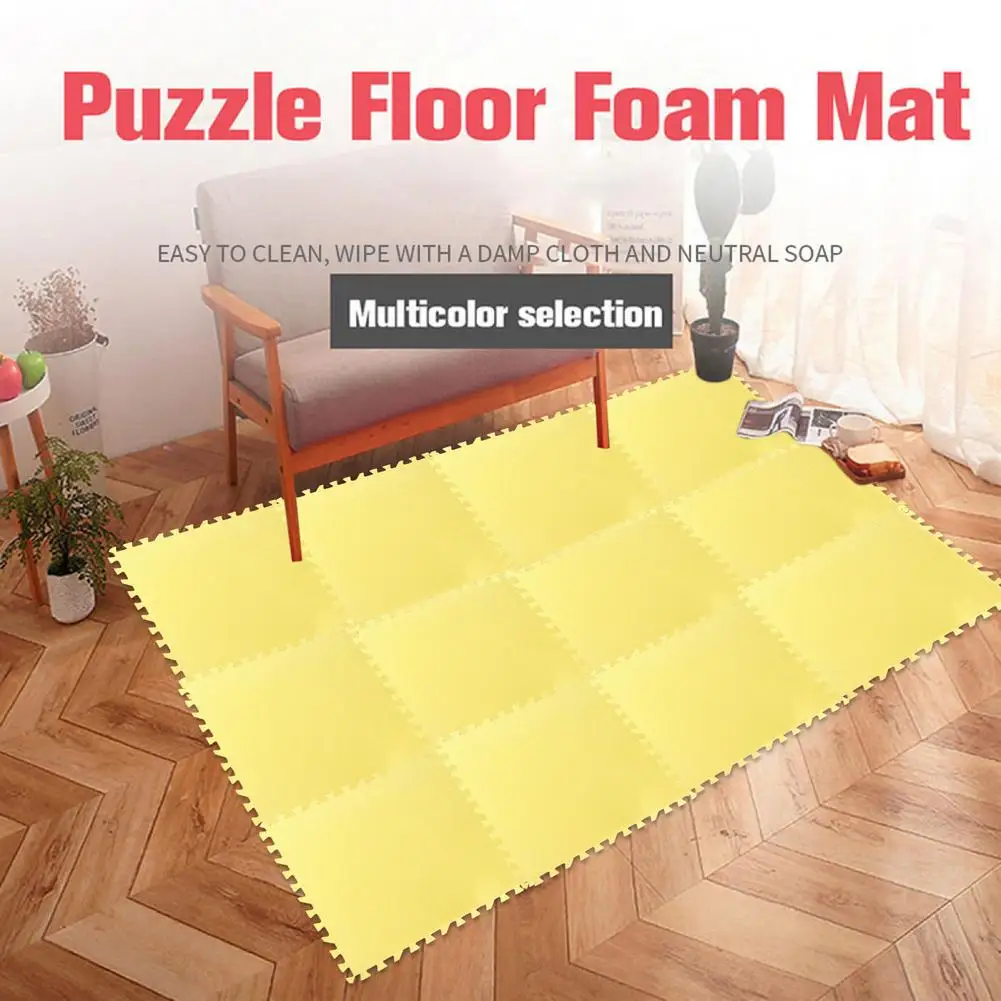 

12 Pcs Cross Pattern Gym Floor Mat Home Exercise Mat Floor Yoga Exercise Cushion Foam Floor