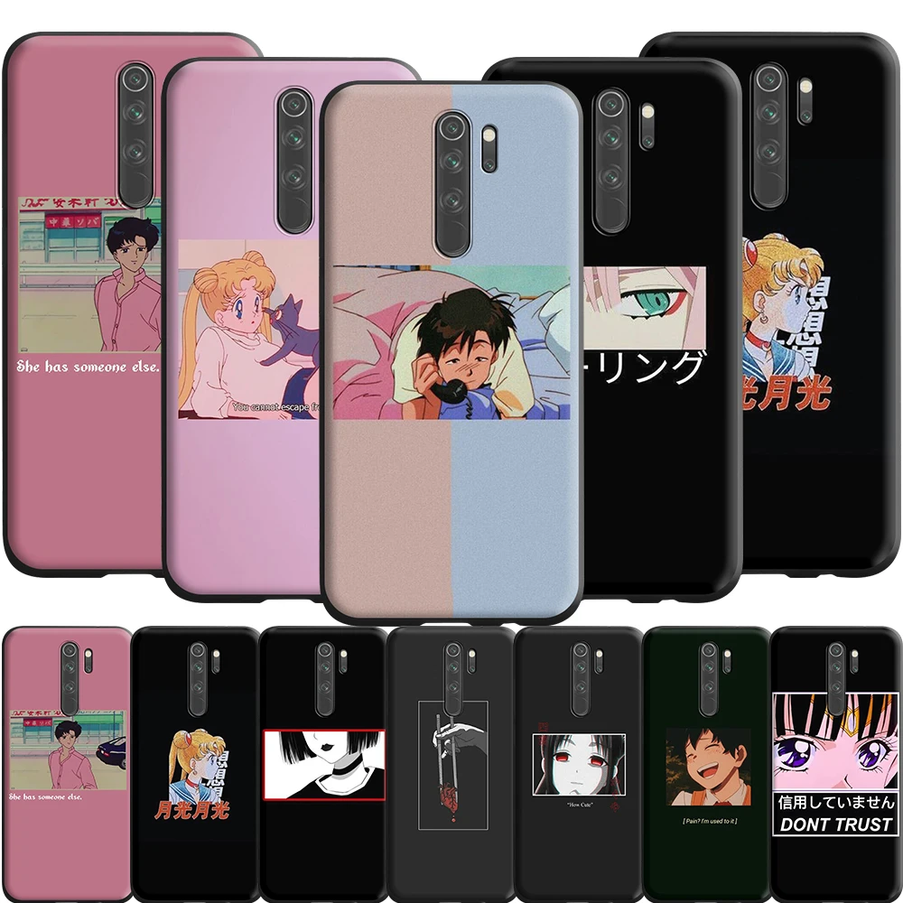 Чехол в стиле аниме Сейлор Мун для Xiaomi Redmi Note 9 9S 5 6 7 7A 8 8A 8T 9A 9C K20 Pro 9T 10 Max K40|Бамперы| |