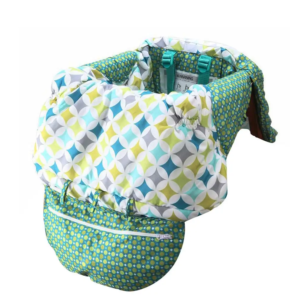 

Portable Shopping Cart Cover Soft Comfort High Chair And Grocery Cart Covers Universal Foldable Cart Cover With Storage Pocket