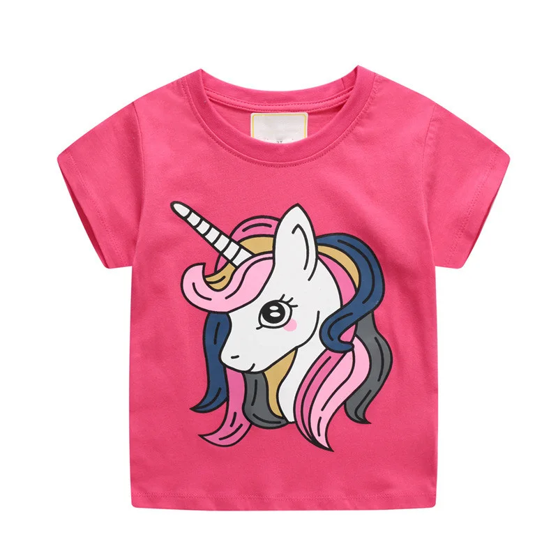 

2021 Unicorn T-shirt Kids Clothes Summer Tops T Shirt Camisetas Unicornio Tshirt Vetement Enfant Fille T Shirts Roupa Infantil