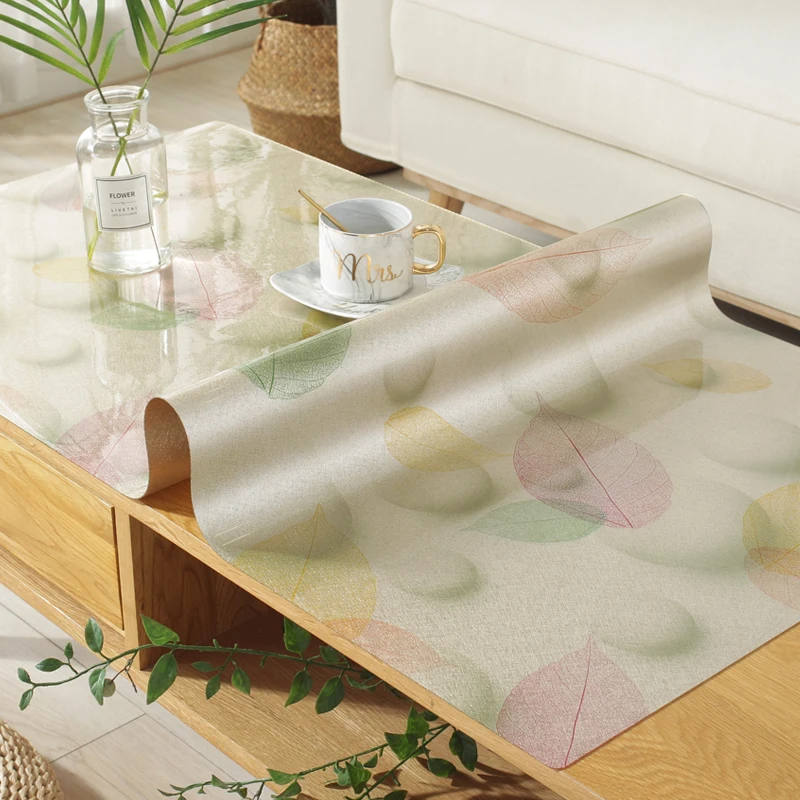 Скатерть из ПВХ непромокаемая маслостойкая Пыленепроницаемая мягкого