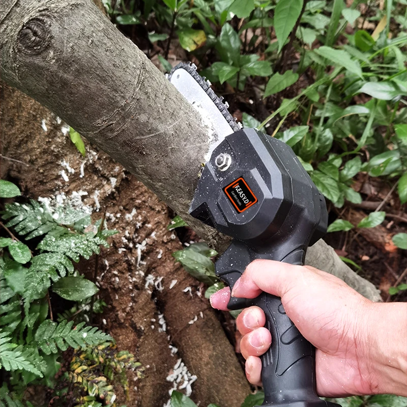 24V Rechargeable Lithium Battery Electric Pruning Saw, Portable Mini Woodworking Chainsaw for Garden Logging image 6