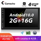 Camecho 2Din 7 ''Android 10 2 + 32G Автомобильный мультимедийный плеер с Wifi4USB внутреннийFMRDS MirrorLink1080P HD экранCarplay