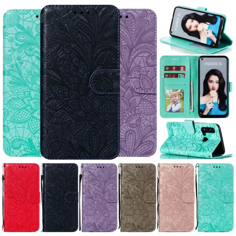 Черный кружевной чехол для телефона Huawei P Smart Z Plus Nova 3i 4 5i Mate 20 P30 Pro P20 Lite Y5 Y7 Prime 2018 Y9