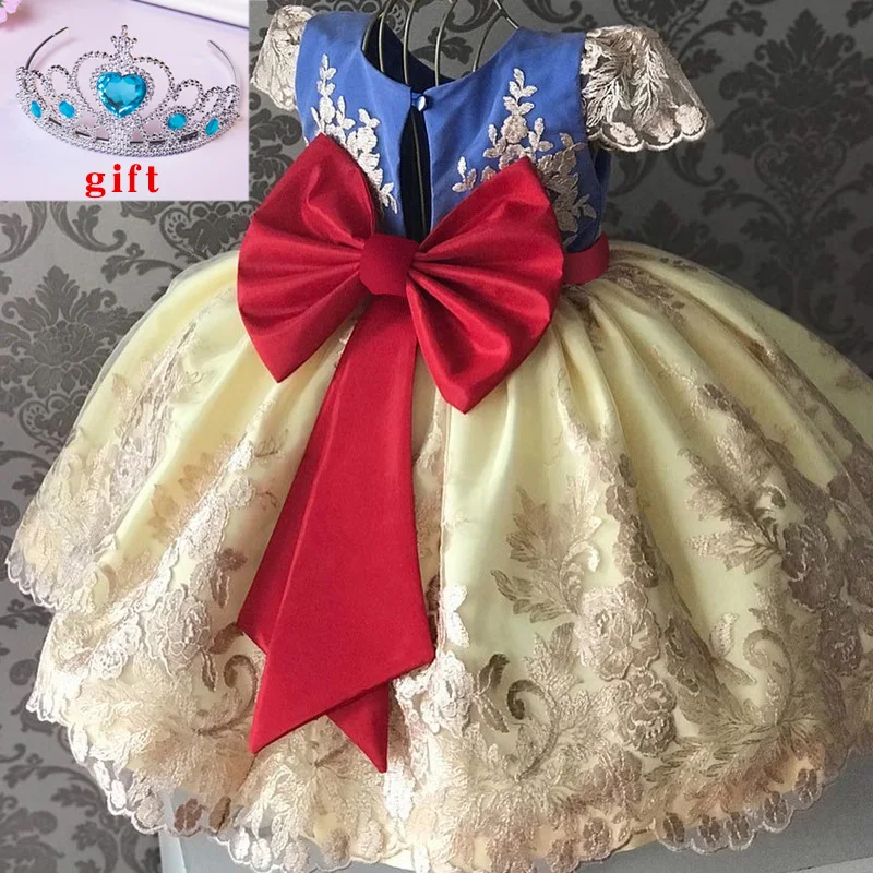 as picture Сказочное платье принцессы для девочек; кружевное платье-пачка с цветочным рисунком; вышитый мяч; Одежда для маленьких девочек; детское платье для свадебной вечеринки - Цвет: as picture
