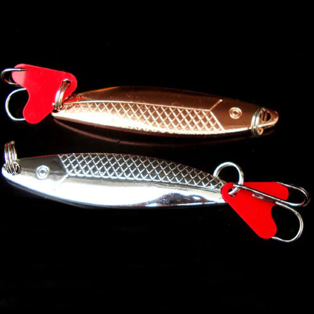 

10pcs Fishing Spoons Metal Lures Kit with Hook Tackle Box Gold Silver Baits Sequins Spinner Lures Fishing Tackle Gear